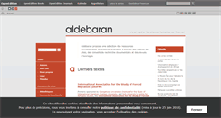 Desktop Screenshot of aldebaran.revues.org