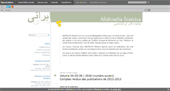 Desktop Screenshot of abstractairanica.revues.org