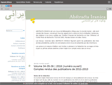 Tablet Screenshot of abstractairanica.revues.org